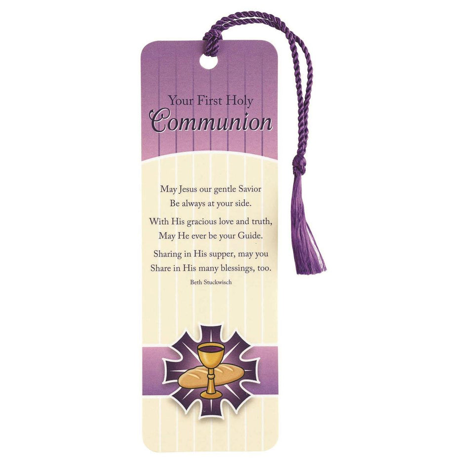 Your First Holy Communion Purple 6 x 2 Cardstock Tassel Bookmarks Pack of 12 by Dicksons