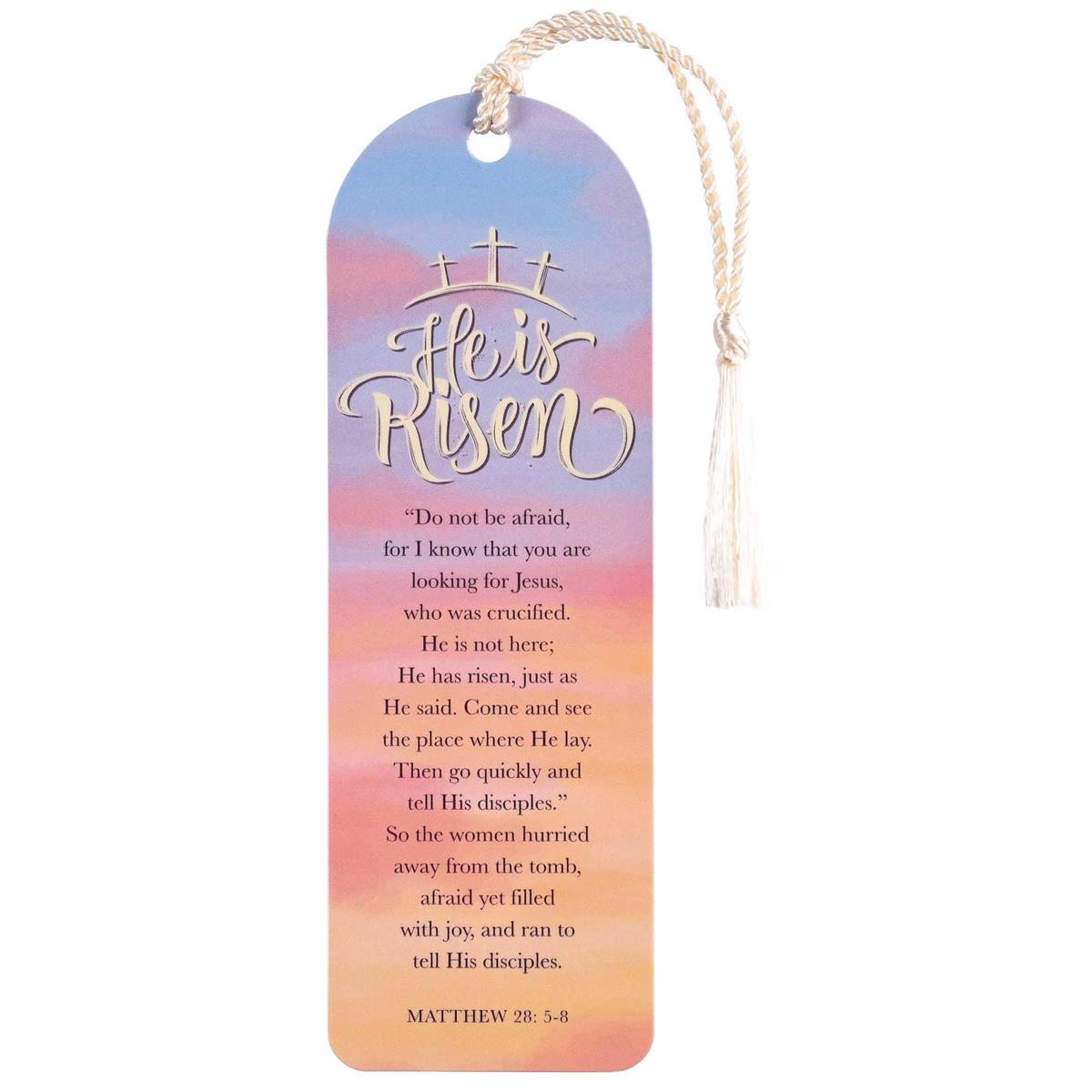Tassel Bookmark He Is Risen Three Cross by Dicksons