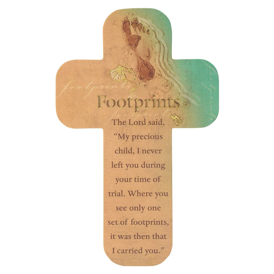 Footprints Cross Bookmark Set