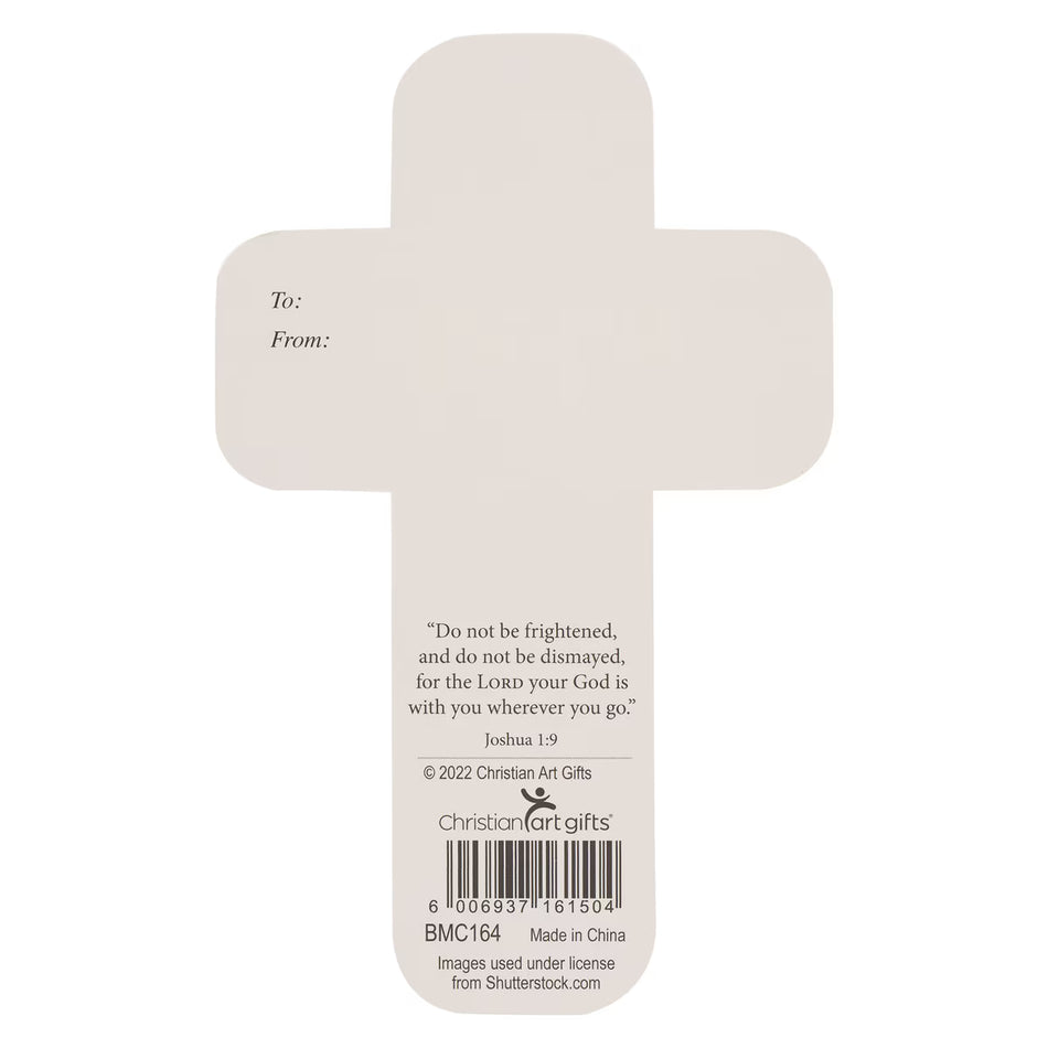 Be Strong and Courageous Monochrome Cross Bookmark Set - Joshua 1:9