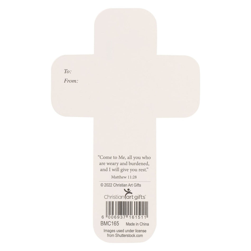 My Grace is Sufficient Peach Floral Cross Bookmark Set - 2 Corinthians 12:9