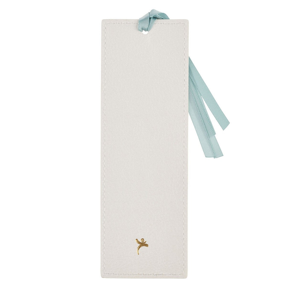 Be Still Teal Meadow Faux Leather Bookmark - Psalm 46:10
