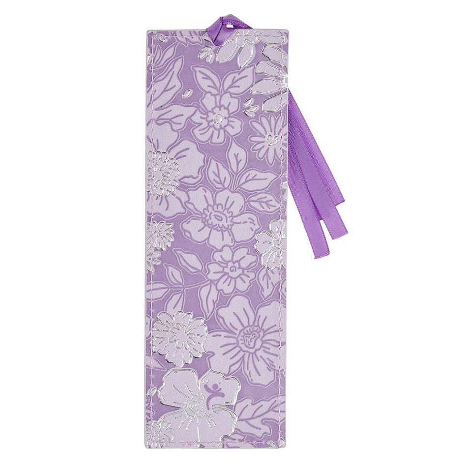 Trust in the Lord Heart Lilac Faux Leather Bookmark - Proverbs 3:5 by Christian Art Gifts, product view 2