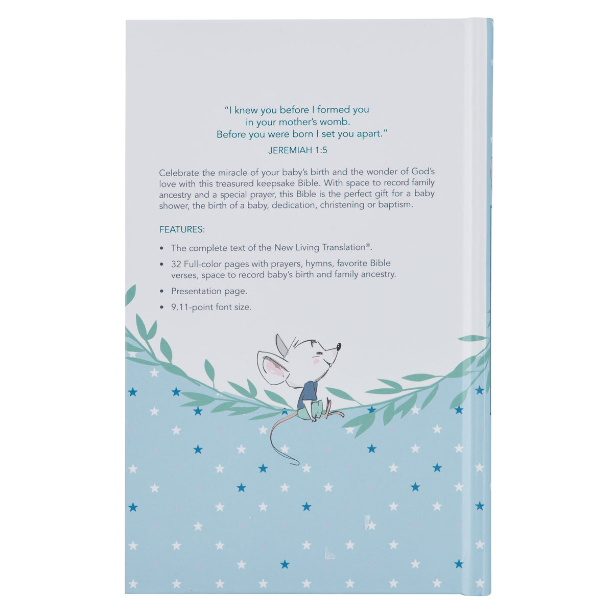Blue Hardcover NLT Keepsake Bible for Boys by Christian Art Gifts, product view 5