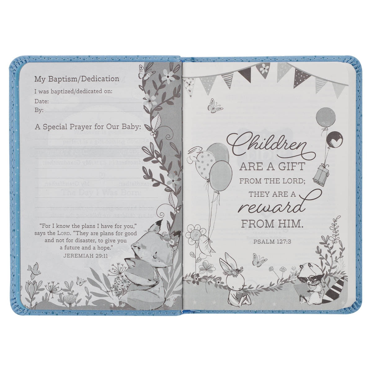 Blue Hardcover NLT Keepsake Bible for Boys by Christian Art Gifts, product view 8