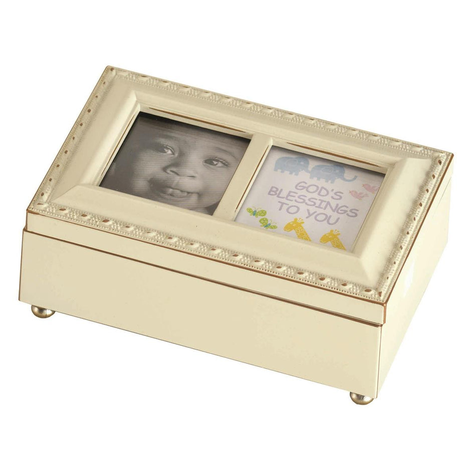 Petite Music Box Noahs Ark Ivory 6x4 by Dicksons