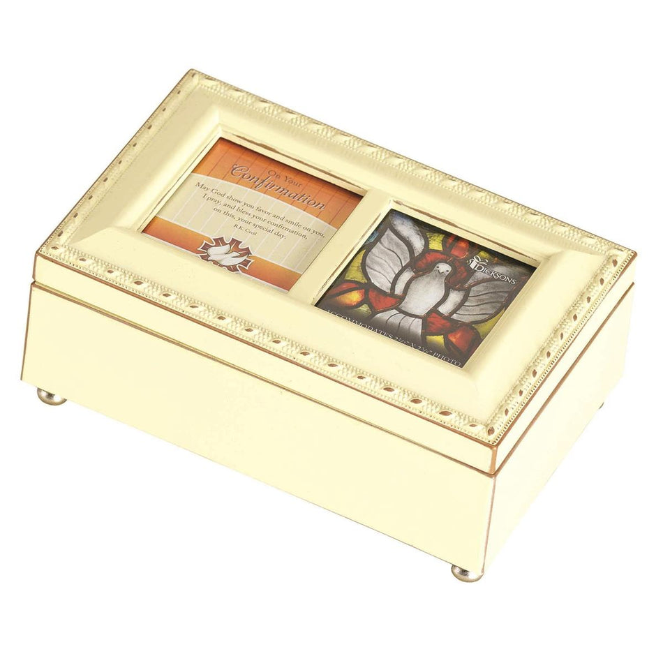 On Your Confirmation Classic Cream 6 x 4 Acrylic Music Box Plays Ave Maria by Dicksons
