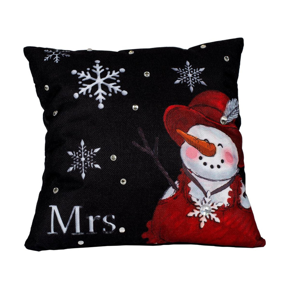 Mrs. Snowman Snowflake Throw Pillow by Dicksons