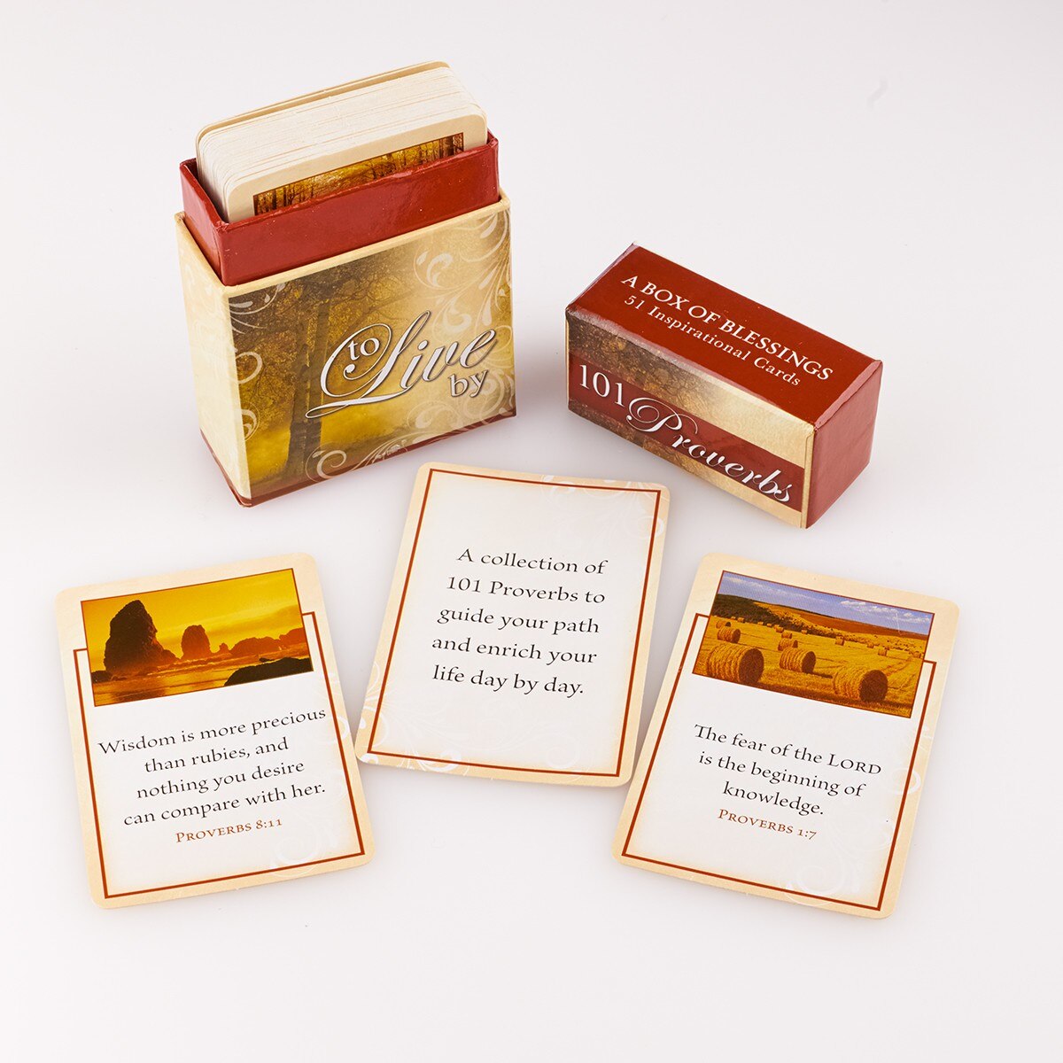 101 Proverbs to Live By Box of Blessings by Christian Art Gifts, product view 3