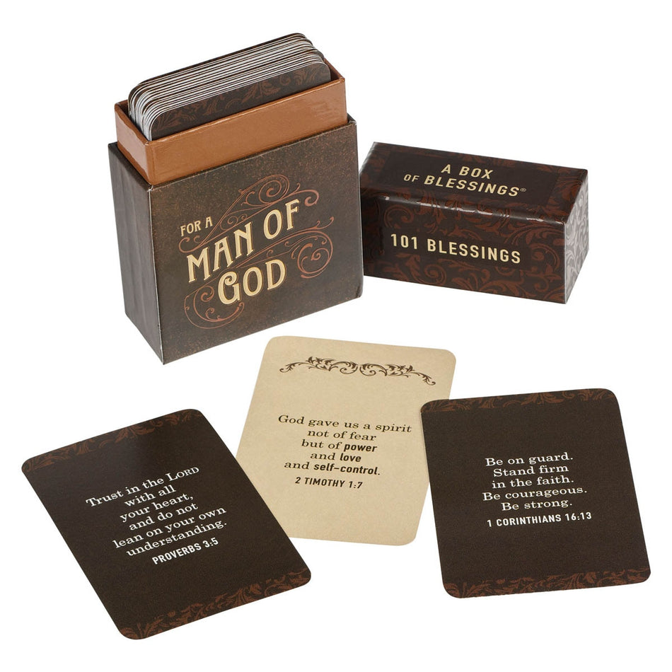 101 Blessings for a Man of God Box of Blessings by Christian Art Gifts, product view 2