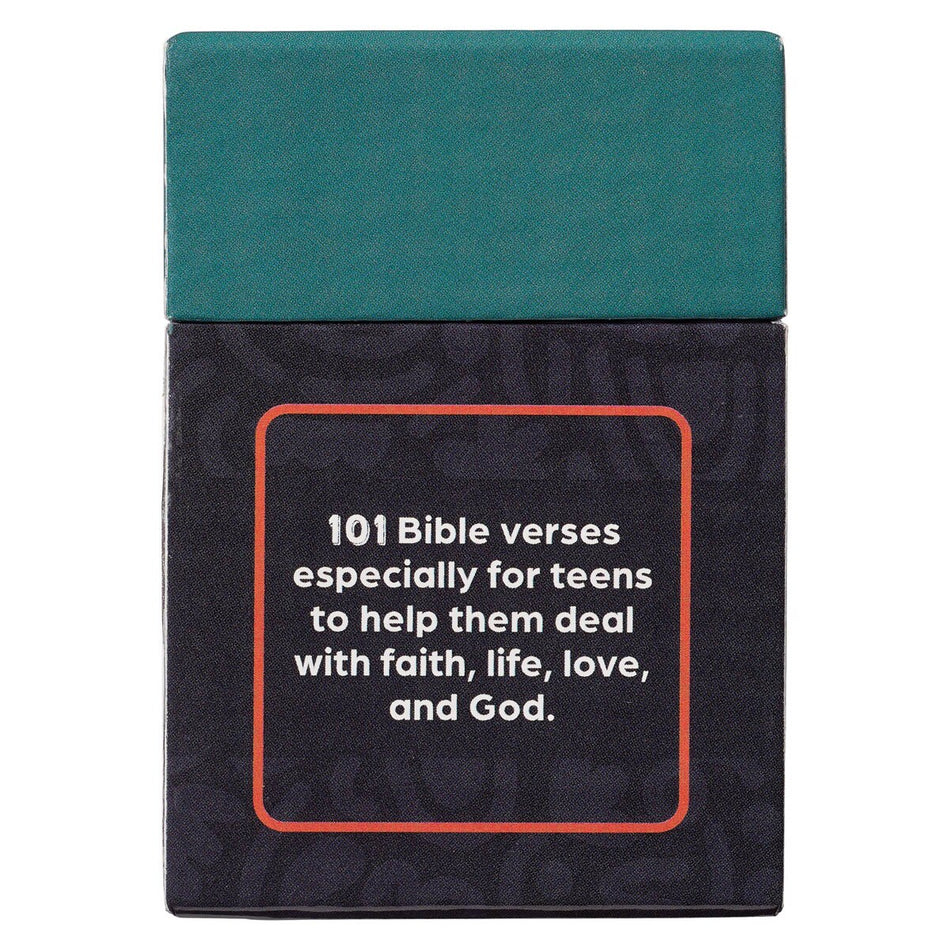 101 Favorite Bible Verses for Teens Teal and Blue Box of Blessings by Christian Art Gifts, product view 2