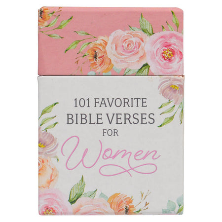 101 Favorite Bible Verses for Women Pink Floral Box of Blessings by Christian Art Gifts