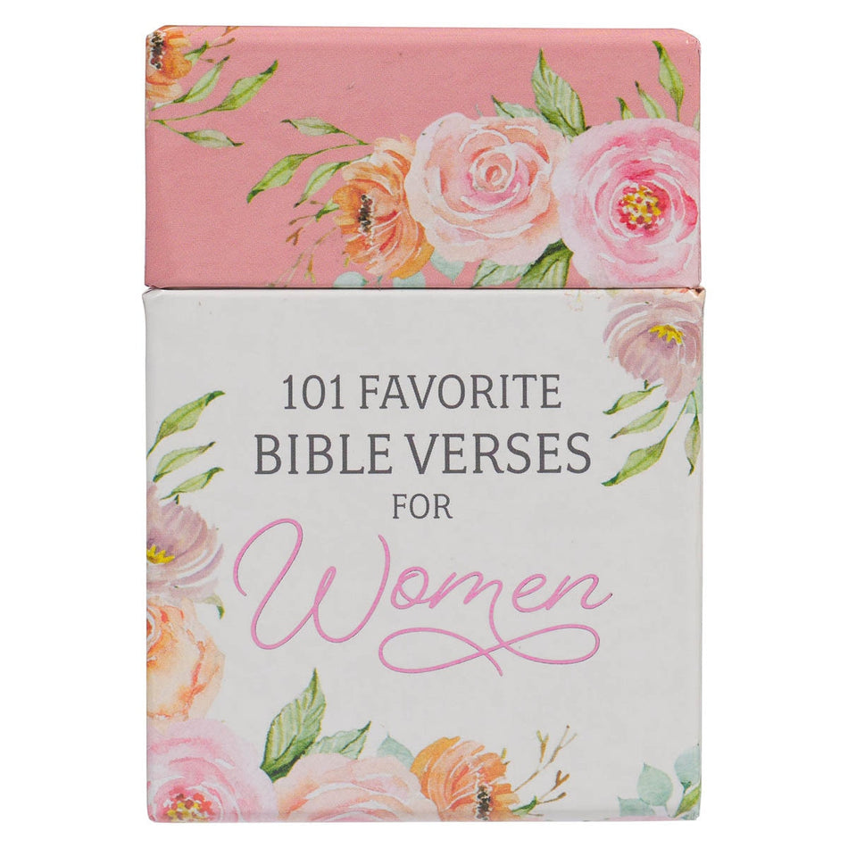 101 Favorite Bible Verses for Women Pink Floral Box of Blessings by Christian Art Gifts
