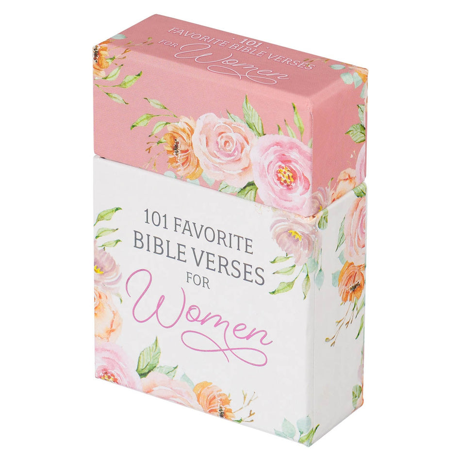 101 Favorite Bible Verses for Women Pink Floral Box of Blessings by Christian Art Gifts, product view 2
