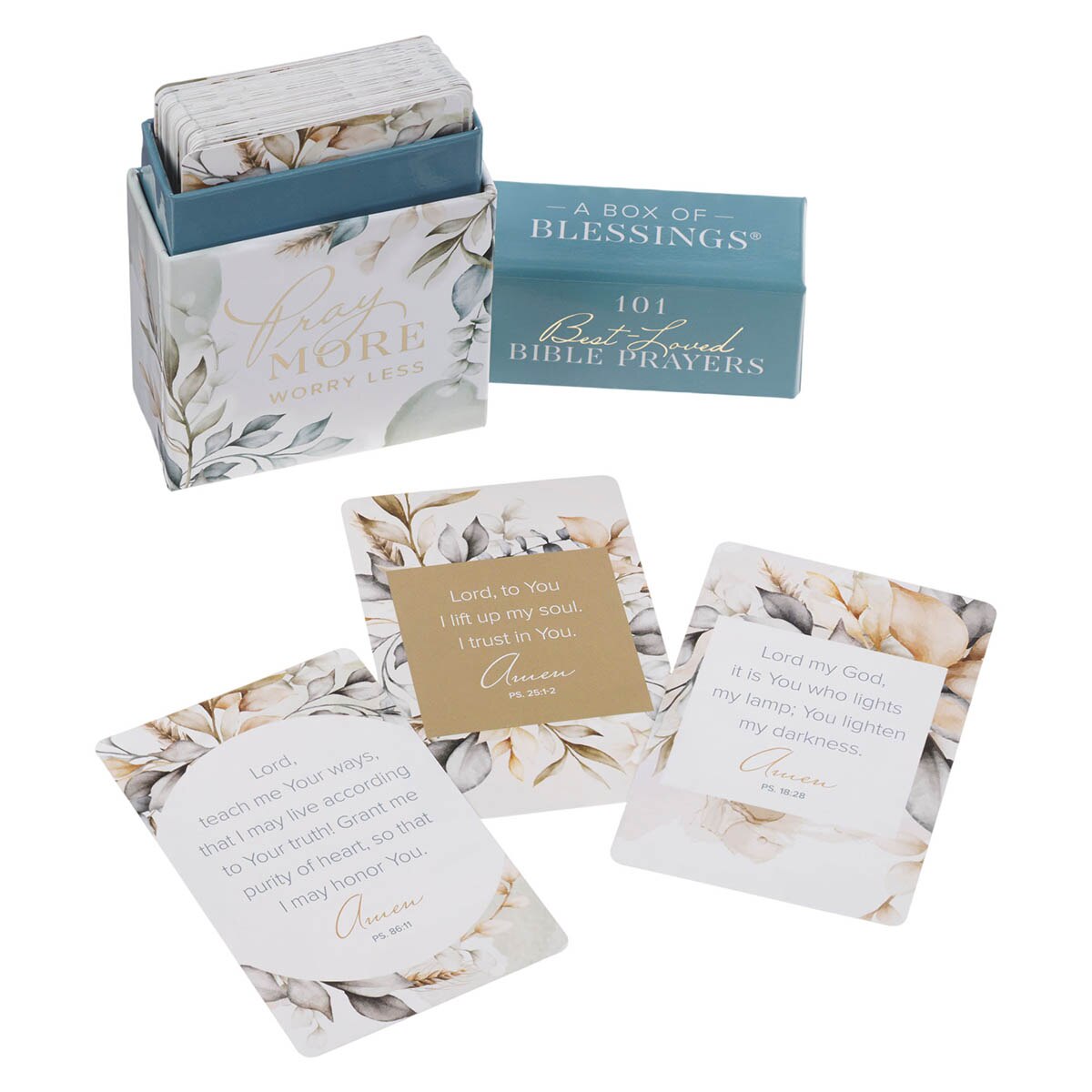 Pray More Worry Less Box of Blessings® by Christian Art Gifts, product view 4