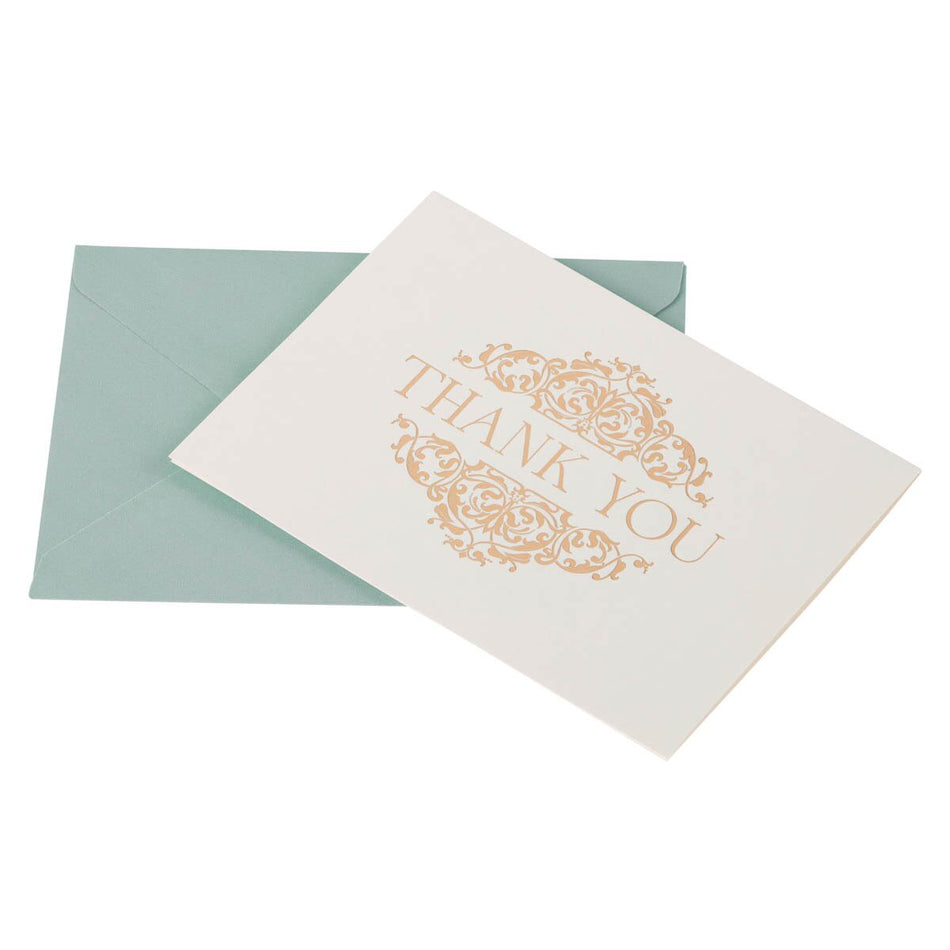 Thank You Gold Lattice Boxed Note Card Set (Pack of 20) by Christian Art Gifts, product view 2