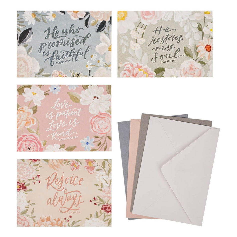 Floral Scripture Notecard Set by Christian Art Gifts, product view 2