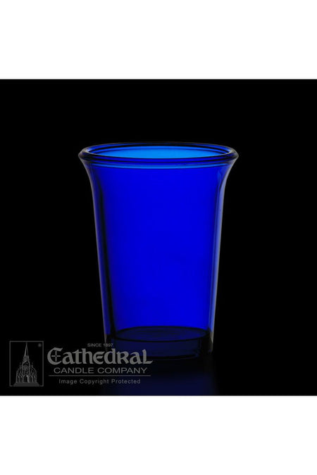 Blue 24 Hour Votive Glasses - YS204-DB by Anchor Christian Distributors