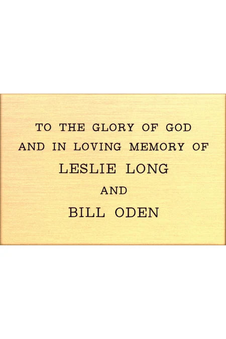 Brass Memorial Plates