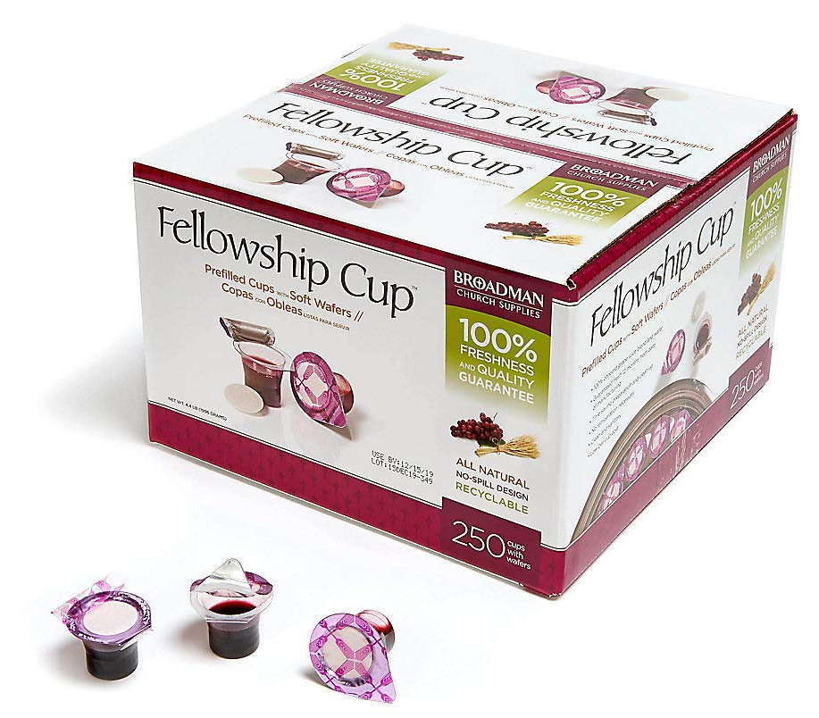 Fellowship Cup with Grape Juice and Wafer - 250 count- FREE SHIPPING