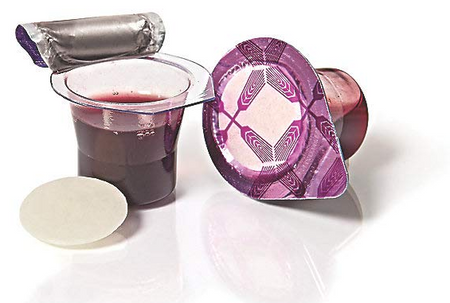 Actual Fellowship Cup individual juice and wafer portions