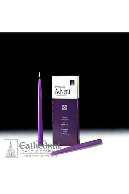 Bulk Replacement Advent Tapers for the Home - 12 Piece Sets - Purple by Anchor Christian Distributors