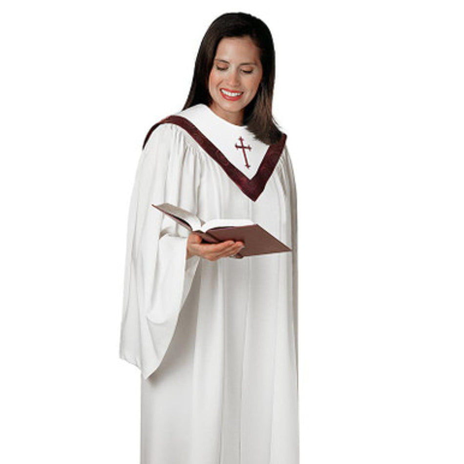 White Tempo Choir Gown - Size CT064 by Christian Brands
