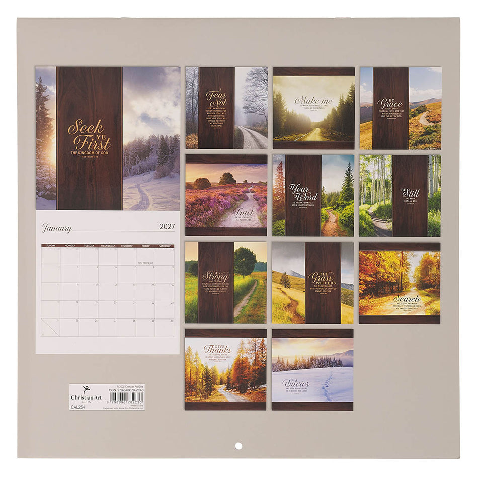 2027 Your Word Large Wall Calendar - Psalm 119:105 by Christian Art Gifts, product view 2