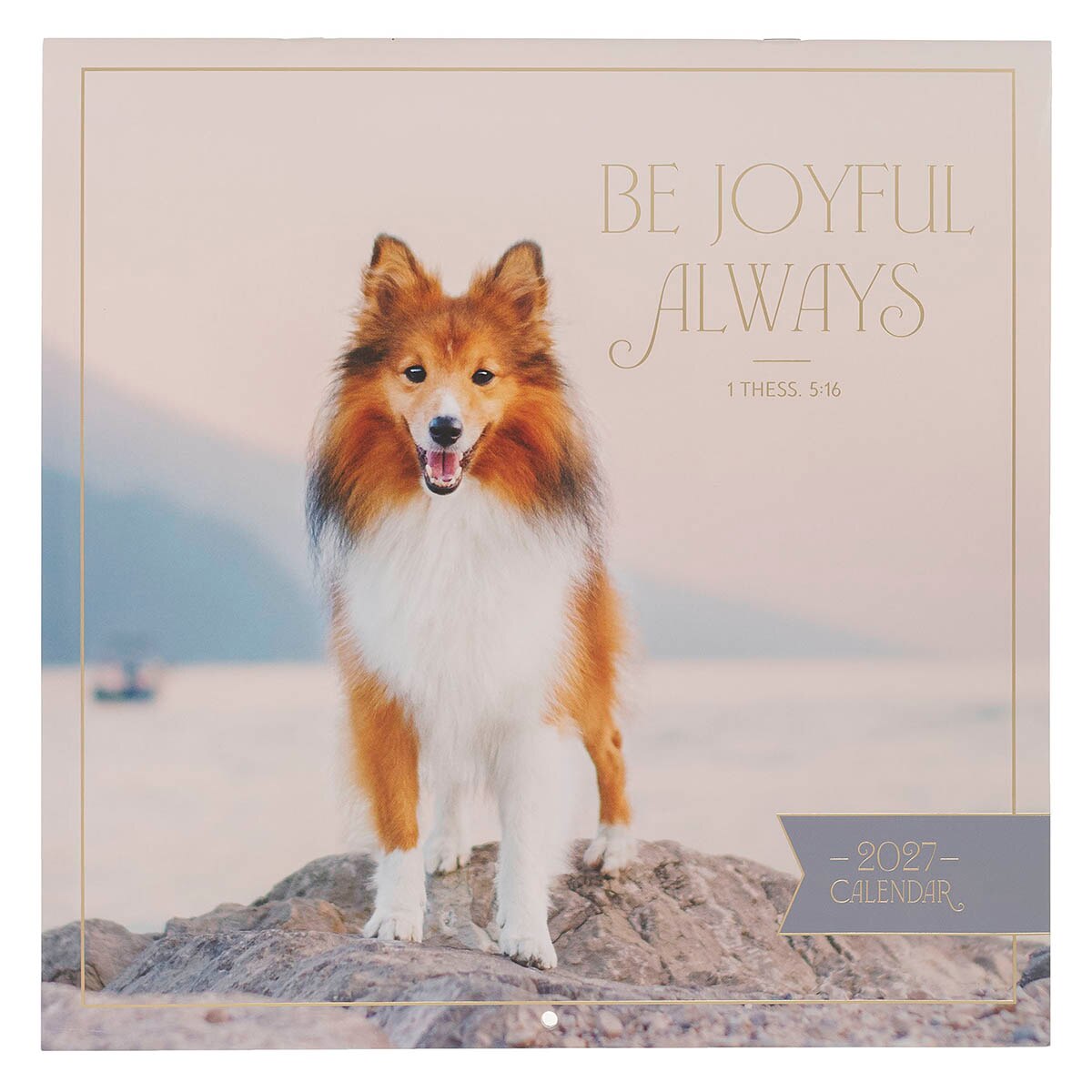 2027 Be Joyful Always Large Wall Calendar - 1 Thessalonians 5:16 by Christian Art Gifts