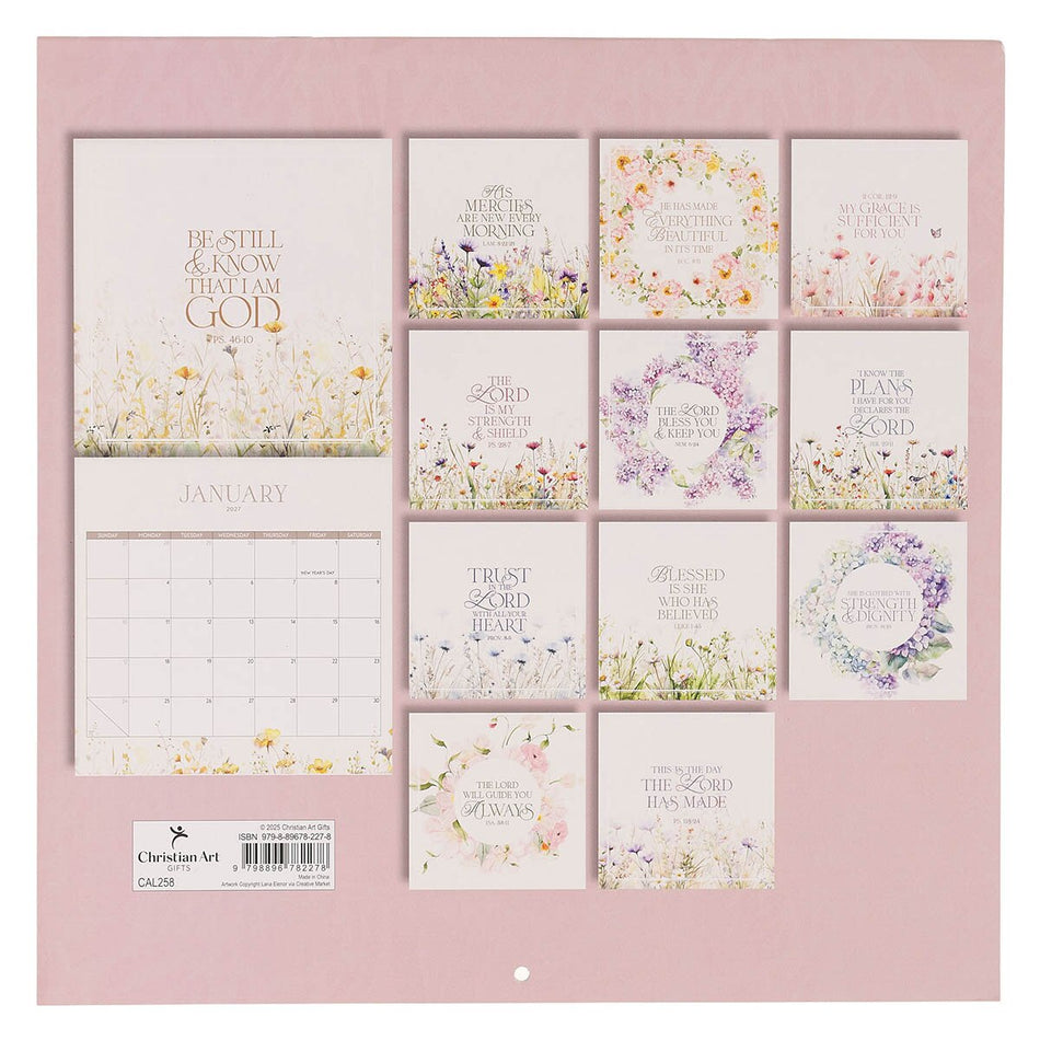2027 This is The Day Large Wall Calendar - Psalm 118:24 by Christian Art Gifts, product view 2