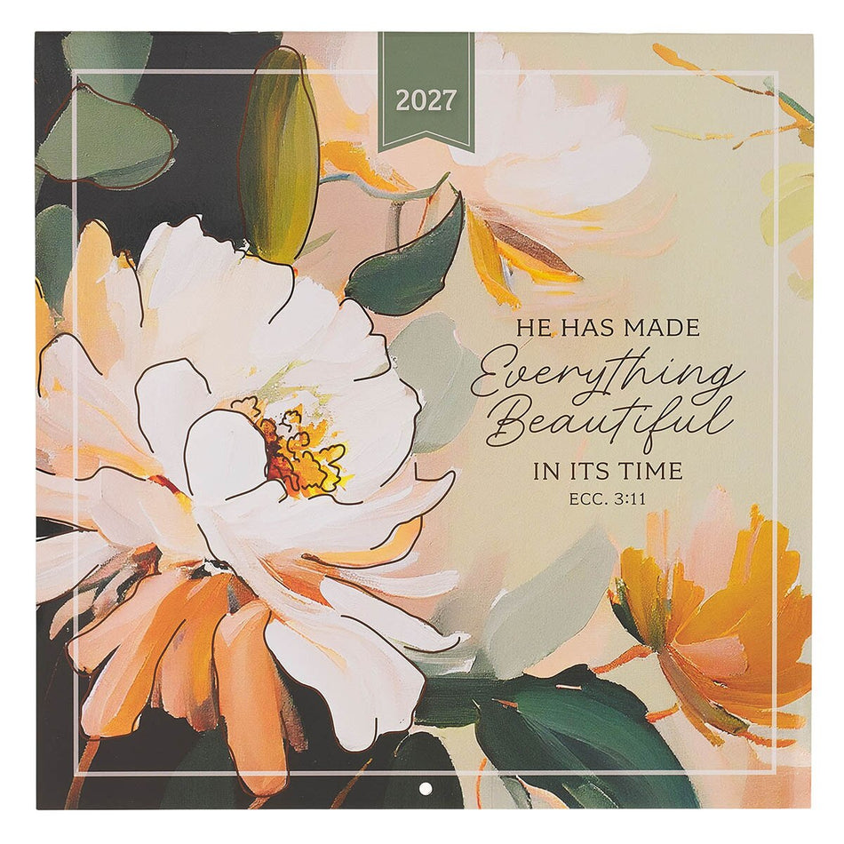 2027 Everything Beautiful Large Wall Calendar - Ecclesiastes 3:11 by Christian Art Gifts