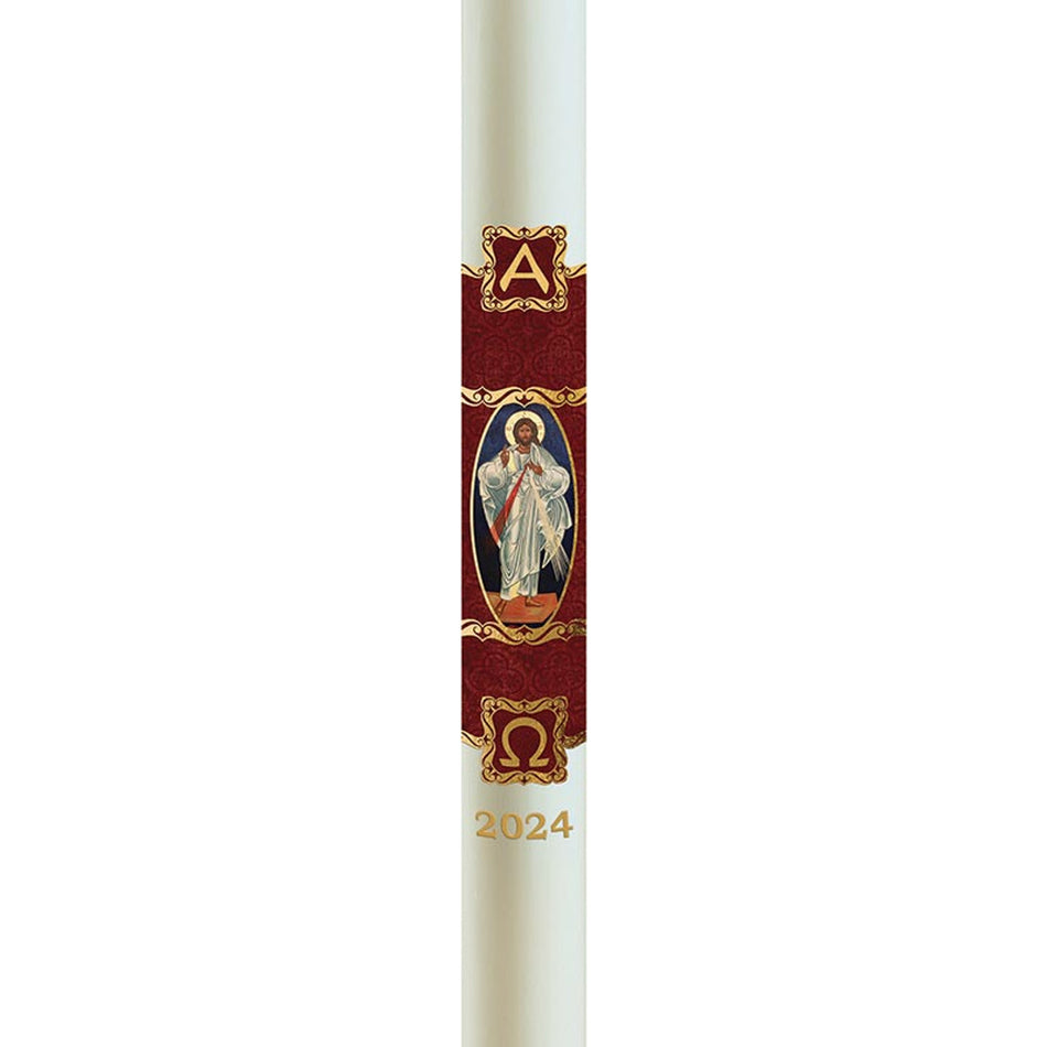 No 4 Christus Rex Paschal Candle