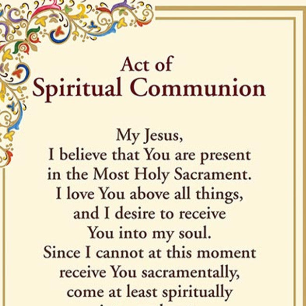 Act of Spiritual Communion Florentine Holy Card | Gold Foil | Pack of 25