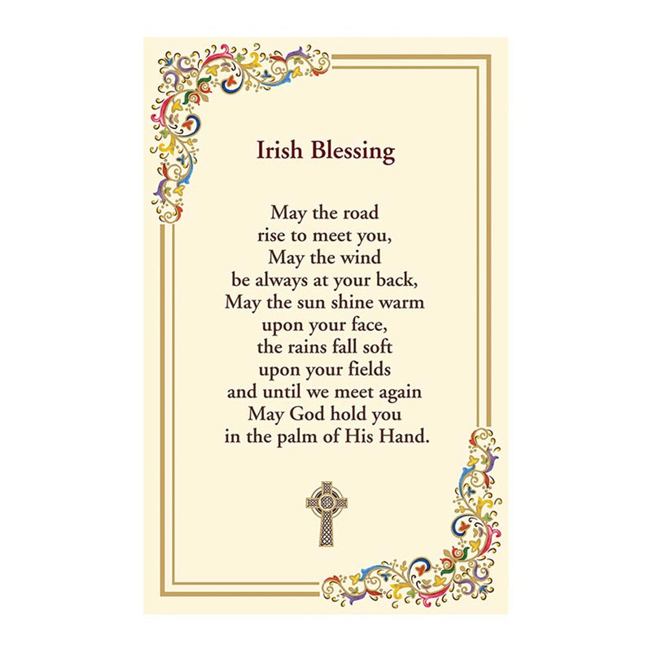 Irish Blessing Florentine Holy Card - 25/pk