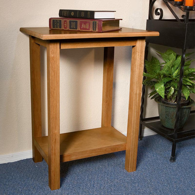 Hand-Crafted Solid Wood Credence Table | 30" Tall with 16 x 23" Top | Elegant Church Furniture