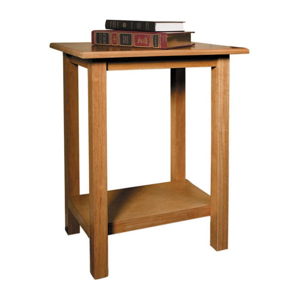 Hand-Crafted Solid Wood Credence Table | 30" Tall with 16 x 23" Top | Elegant Church Furniture