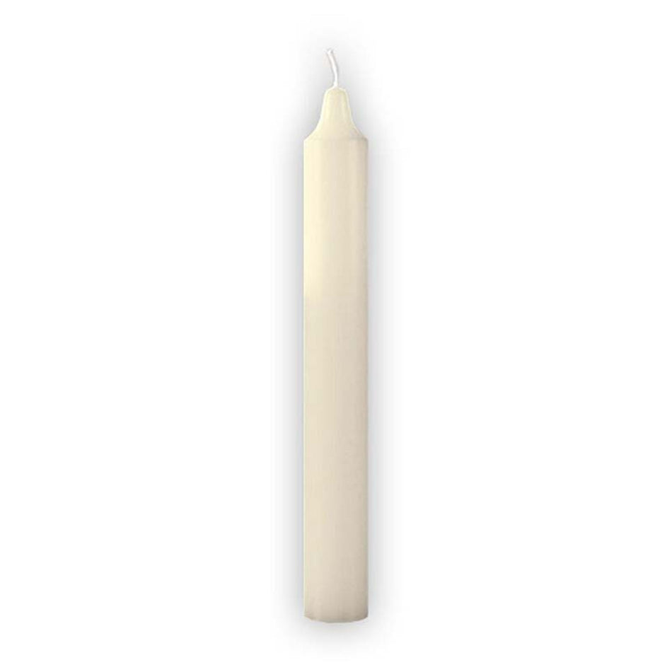 Polar Brand Stearine Candles - 12 Inch Self-Fitting –White Altar Candles Box of 48 Candles