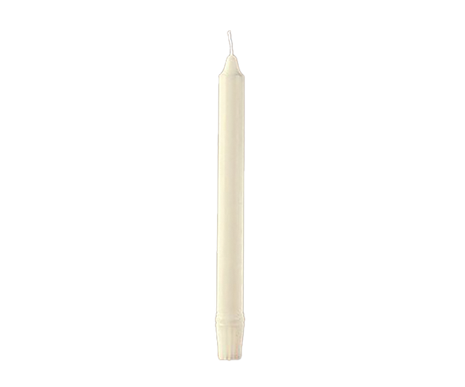 Will & Baumer Stearine 7/8" x 8" Candle - Self-Fitting End (Box of 72)