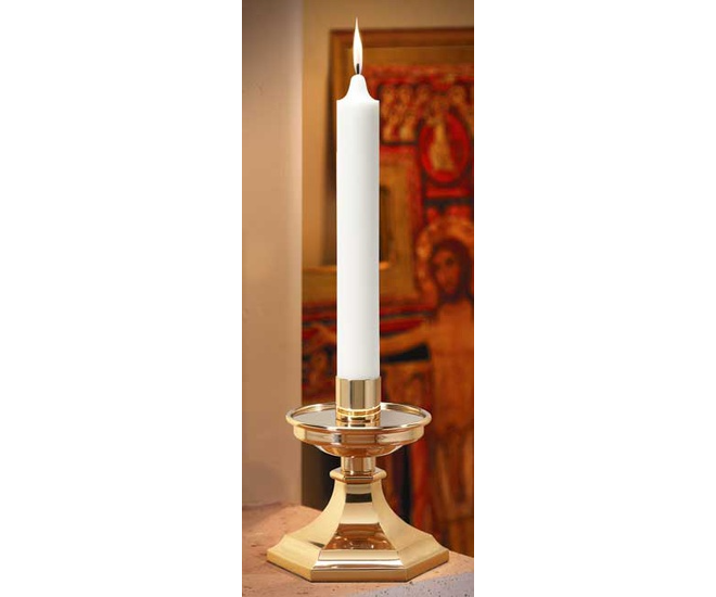 Will & Baumer Stearine 7/8" x 8" Candle - Self-Fitting End (Box of 72)
