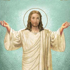 Christ Blessing Laminated Holy Card | The Lord's Prayer – Pack of 25