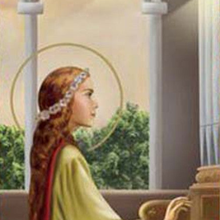 Saint Cecilia Laminated Holy Card | Prayer to Saint Cecilia – Pack of 25