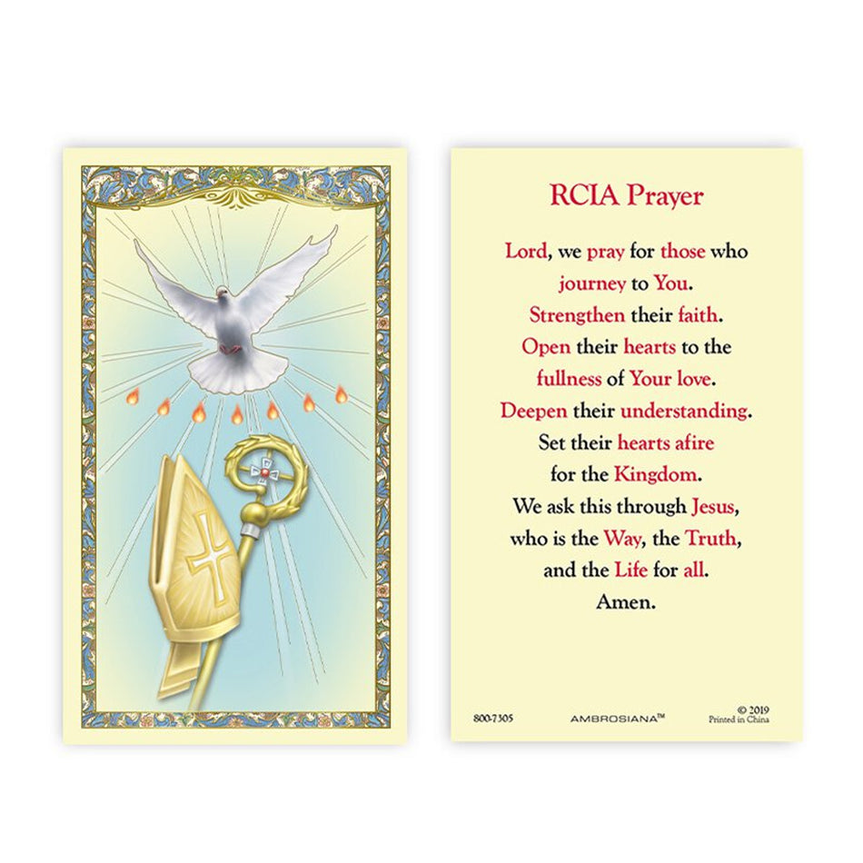 RCIA Laminated Holy Card | O Holy Spirit Prayer – Pack of 25