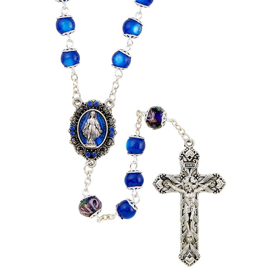 Paola Carola Miraculous Rosary - Sapphire