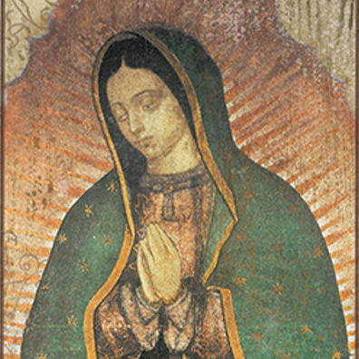 Wood Pallet Sign – Our Lady of Guadalupe | Rustic Catholic Wall Art