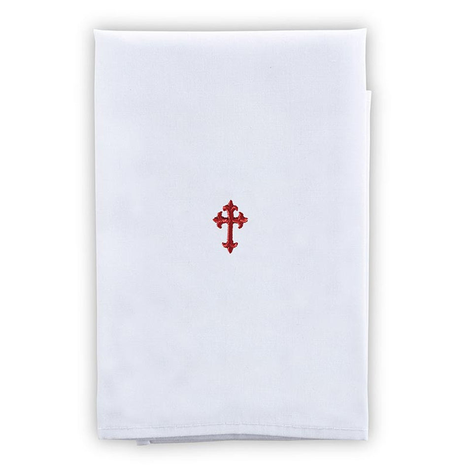 Red Fleur De Lis Cross Purificator - 12/pk