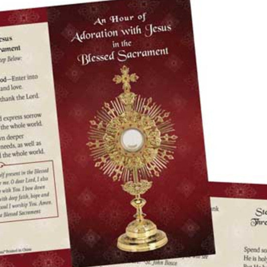 Adoration Trifold Pocket Prayer Card | Laminated Devotional Keepsake | 24 Pack