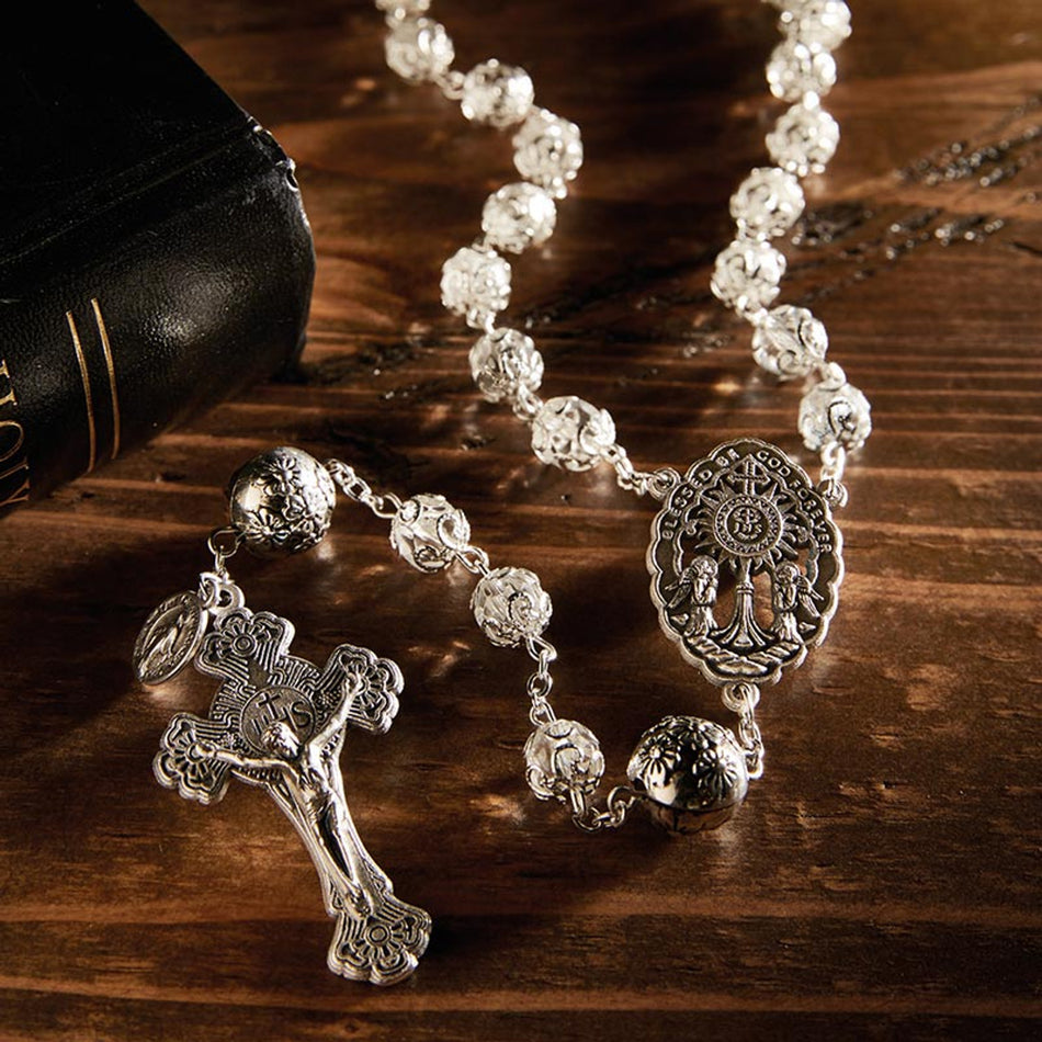 Creed Heritage Collection Adoration Rosary | Austrian Crystal with Oxidized Silver