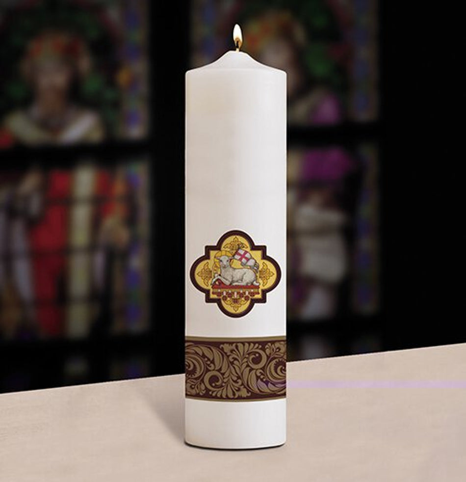 Agnus Dei Christ Candle Set - 4 Pillar Candles by Will & Baumer®