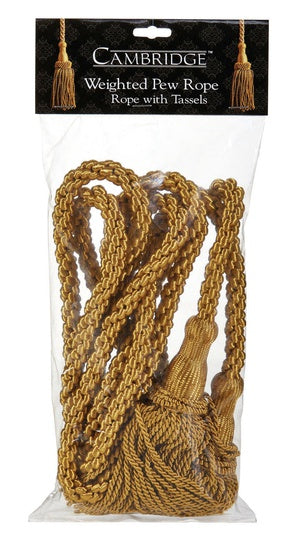 Gold Pew Reservation Ropes w/Tassels 4',8' & 20'