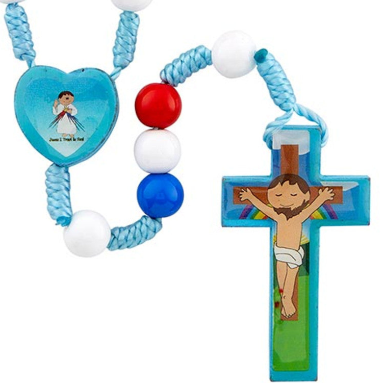 Divine Mercy Children’s Rosary | Vibrant Beads | Individual or Pack of 4